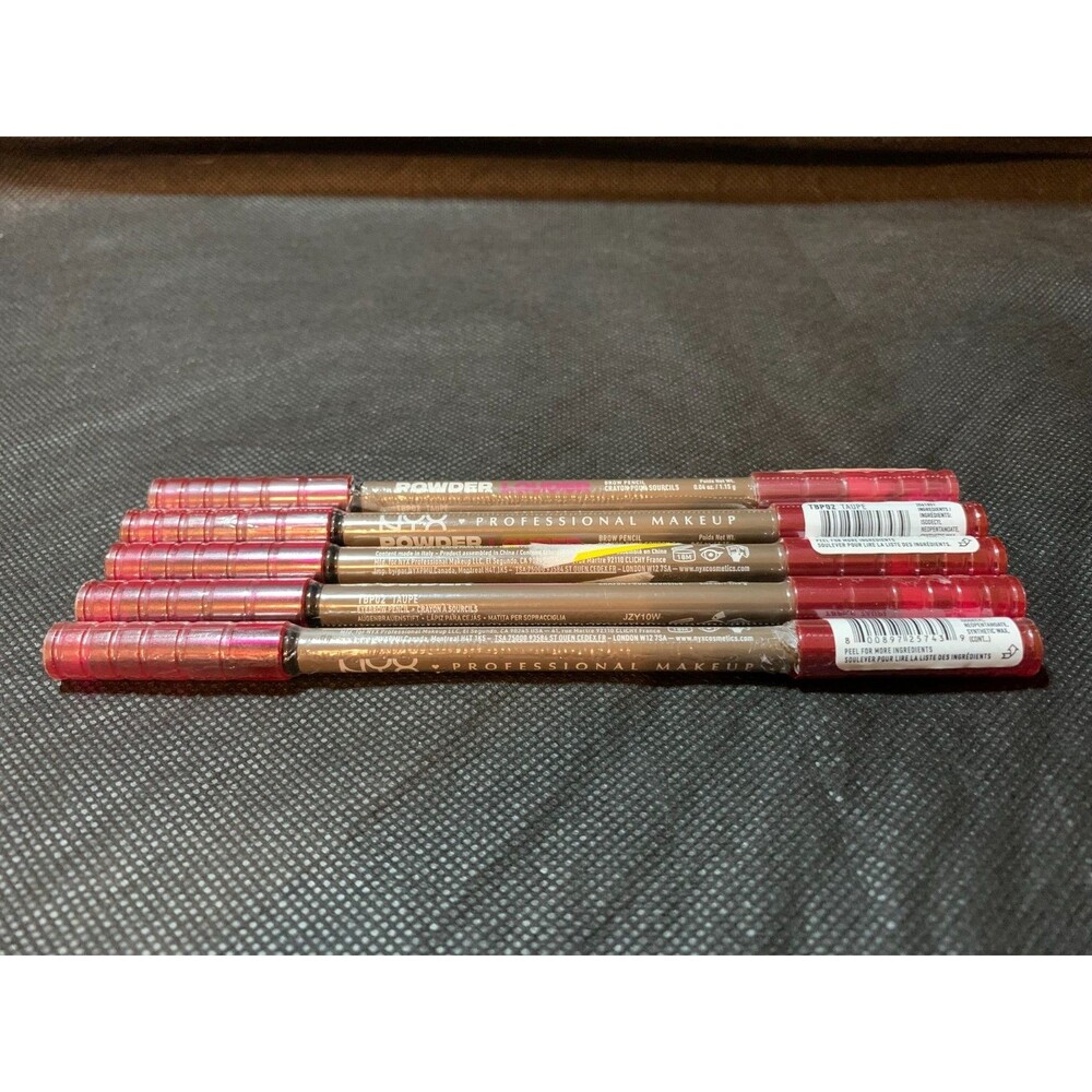 5 x NYX Powder Louder Brow Pencil 02 Taupe Voluminous Eyebrows 12HR Wear